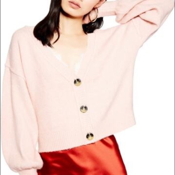 topshop pink cardigan
